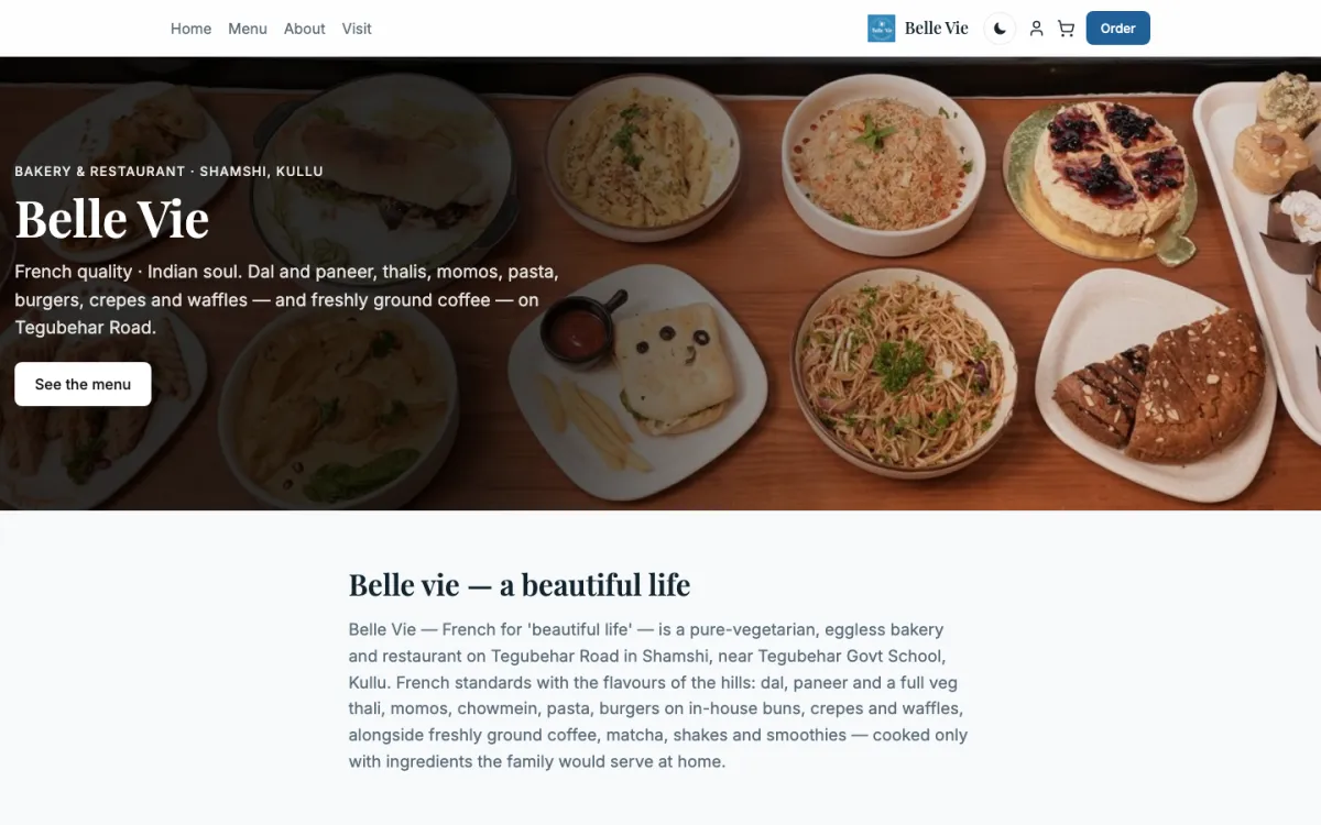 Belle Vie website