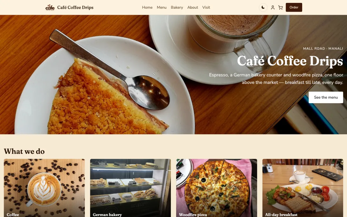 Café Coffee Drips website