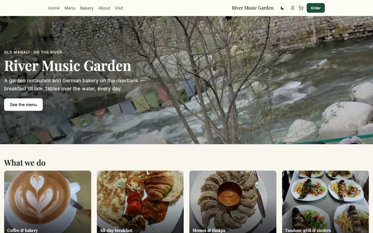 River Music Garden website