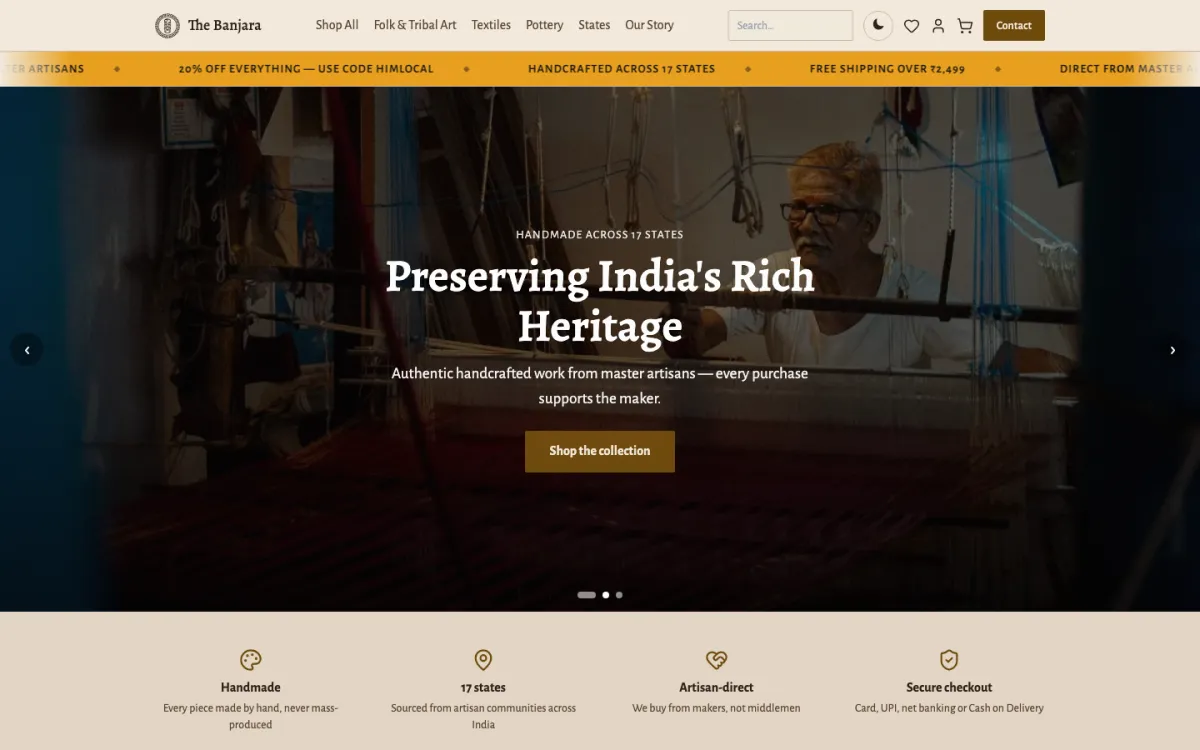The Banjara website