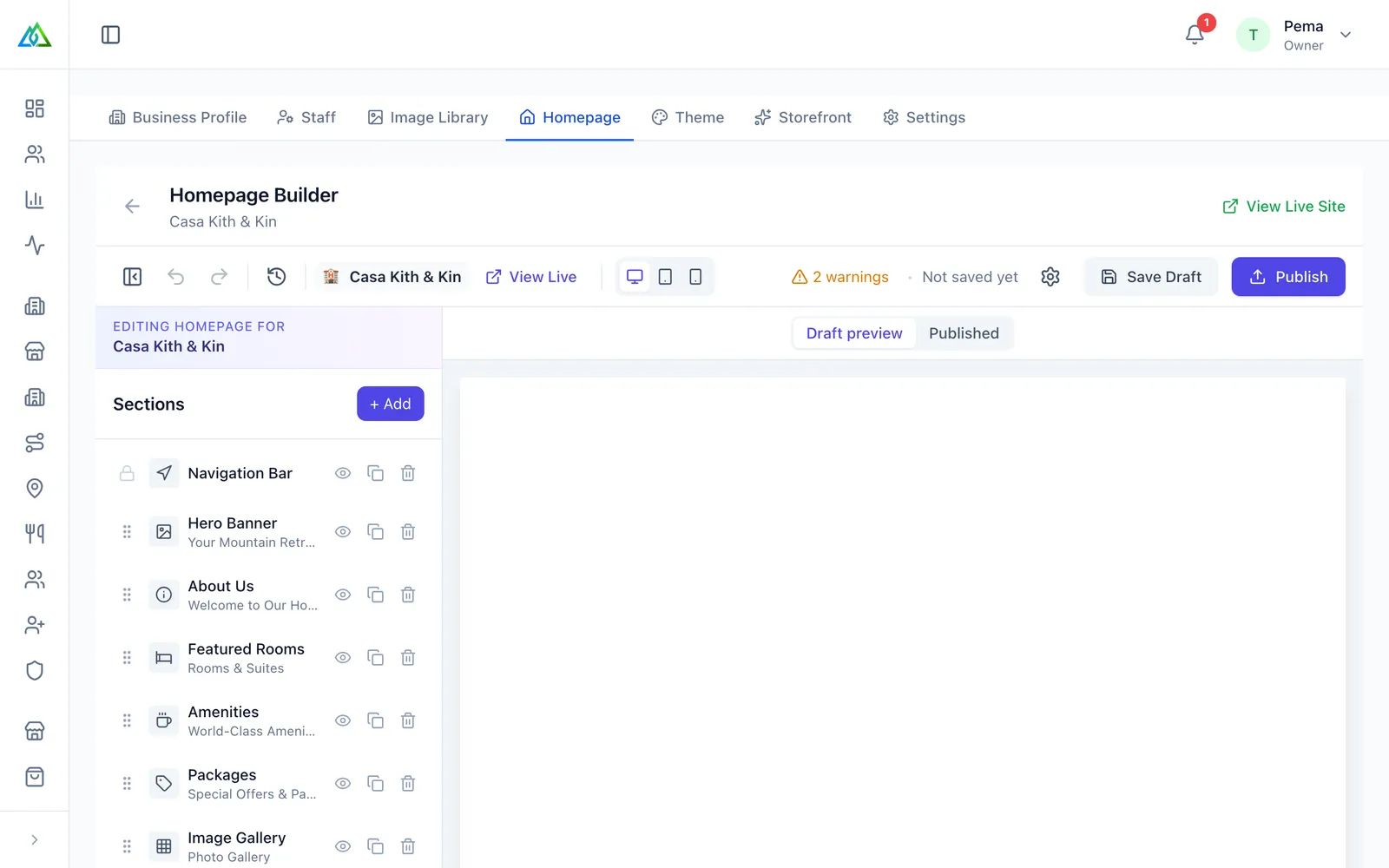 A direct-booking website that looks like your place