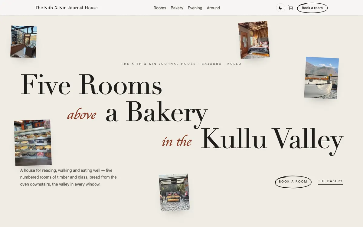 The Kith & Kin Journal House — a demo website built on HimLocal